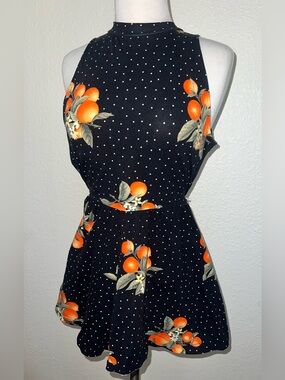 Fresh & Cute Polkadot and Oranges Romper